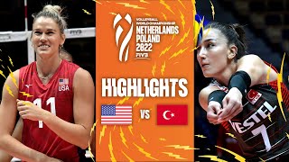 🇺🇸 USA vs 🇹🇷 TÜR  Highlights Phase 2 Womens World Championship 2022 [upl. by Cadmar502]