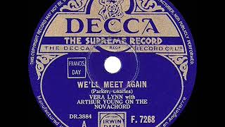 1st RECORDING OF We’ll Meet Again  Vera Lynn 1939 version [upl. by Thaddeus]