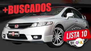 10 CARROS MAIS BUSCADOS PARA COMPRAR NA OLX [upl. by Kolk]