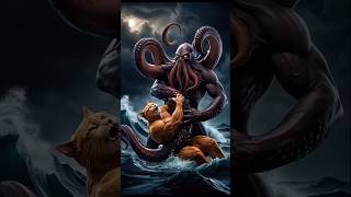 Dad Cat saved his son from Octopus 🙀 cat catsoftiktok shortsfeed trendingshorts viralshorts [upl. by Bullis]