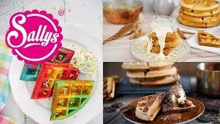 Regenbogenwaffeln  Zimtschneckenwaffeln  Browniewaffeln  Sallys Welt [upl. by Broddie455]