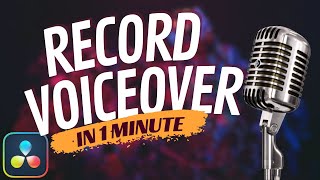 Record VoiceOver Directly in Davinci Resolve tutorial [upl. by Zela]