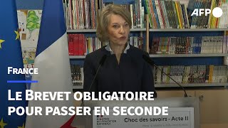 Dès 2027 lobtention du Brevet obligatoire pour le passage en seconde Genetet  AFP Extrait [upl. by Eicart]