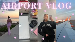 FLY TO CYPRUS WITH ME♡ AIRPORT amp TRAVEL DAY VLOG  CHLOEWHITTHREAD [upl. by Nonnerb]