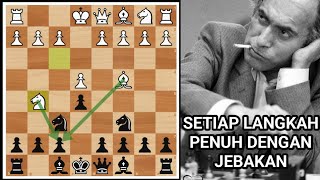 jebakan catur mikhail tal melawan pembukaan italia serangan kuda [upl. by Arenahs6]