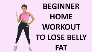 10Minute Standing Workout to Lose Belly Fat for Beginners [upl. by Ahsein910]