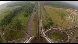 Colossos Complete Roller Coaster POV Heide Park Germany Intamin Woodie [upl. by Mairim474]