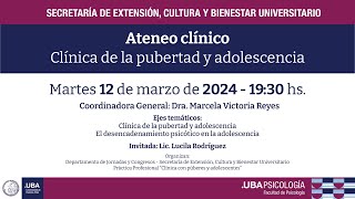 Ateneo Clínico  Clínica de la Pubertad y Adolescencia [upl. by Hbaruas320]