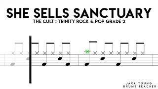 She Sells Sanctuary Trinity Rock amp Pop Drums Grade 2 [upl. by Alarice]