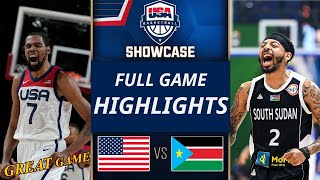 USA Vs South Sudan Full Game Highlights   USAB SHOWCASE  Fiba Basketball [upl. by Kaspar]