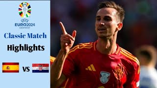 Spain vs Croatia 30  UEFA EURO 2024  Highlights  Classic Match [upl. by Gustav47]