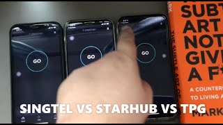 SINGTEL VS STARHUB VS TPG SPEEDTEST [upl. by Yenitirb]