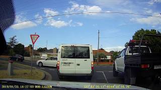 IDIOT DRIVER ON PPLATES CAUGHT ON DASH CAM [upl. by Arocat136]