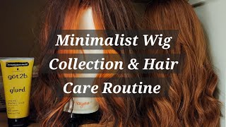 Minimalist Wig Collection  hairscalp care routine buzzcut graygrowout regrowth [upl. by Ahseat]