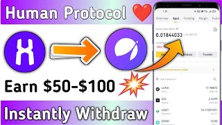 Human Protocol Airdrop  Human Protocol  HMT  Airdrop  Human Protocol Withdrawal  Live Proof [upl. by Collie704]