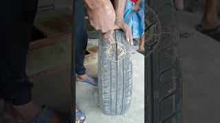 tubeless tyre repaircar tyre shortstubeless [upl. by Oicafinob]