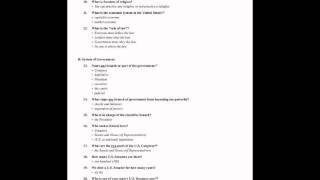 100 US Citizenship Questions 135 Part 1 [upl. by Junji154]