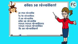 Le Verbe Se Réveiller au Présent  To Wake Up Present Tense  French Conjugation [upl. by Huebner]