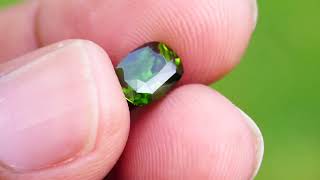 Natural Ceylon Green Zircon  Daylight Video [upl. by Hakkeber]