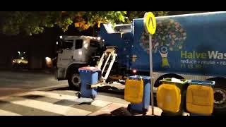 Cleanaway 211 doing red bins on recycling week and 001 garbage garbagetruck cleanaway truck [upl. by Assej]