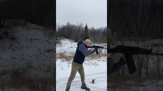 Saiga 12k охота airsoft shoot видео hunting ak [upl. by Michella252]