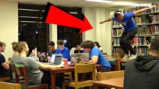 Blasting EMBARRASSING Tutorials in the Library PRANK [upl. by Fosdick]