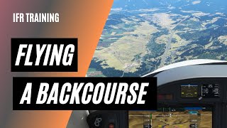 Flying a Back Course  LOCDMEE KASE Aspen  Reverse Sensing  IFR Training [upl. by Villada]