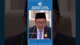 Sebut Netanyahu Kejam Wamenlu RI Teriak Palestine dengan Bahasa Arab [upl. by Staci911]