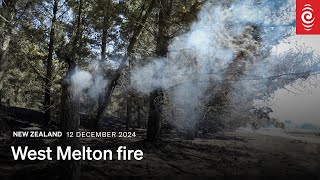 Firefighters battle massive West Melton fire near Christchurch  RNZ [upl. by Chastain]