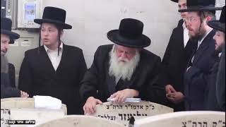 Kosov Viznitz Rebbe At The Tziyun Of His Father In Law Seret Viznitz Rebbe  Tammuz 5784 [upl. by Ecienal]