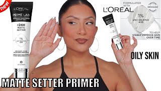 new LOREAL PRIME LAB MATTE SETTER PRIMER  ALL DAY WEAR oily skin  MagdalineJanet [upl. by Alby]