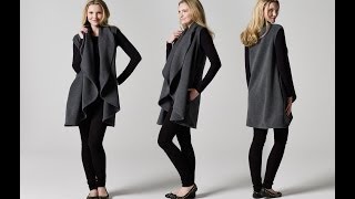 How to Make a Sleeveless Draped Coat  Teach Me Fashion [upl. by Barbur]