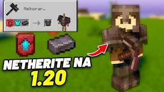 Como fazer ARMADURA e FERRAMENTAS de NETHERITE no MINECRAFT 120 [upl. by Nosral]