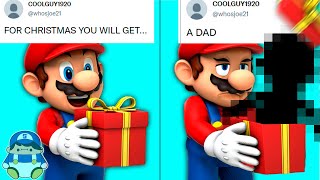 Mario opens Christmas Presents sent by YOU [upl. by Olihs854]