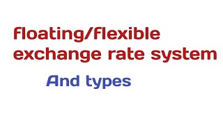 floatingflexible exchange rate system and its types TYBCOM [upl. by Dogs429]