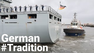 Tradition  EGV quotBonnquot läuft zu quotMuss i denn zum Städtele hinausquot aus Wilhelmshaven aus [upl. by Akapol]