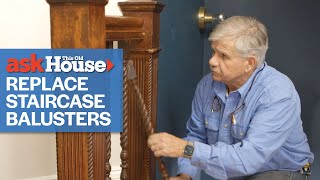 How to Replace Staircase Balusters  Ask This Old House [upl. by Savart]