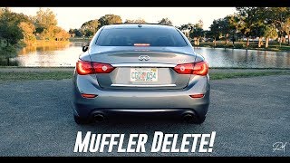 LOUD Infiniti Q50 Muffler Delete  Inside Cabin  DriveBy  HD [upl. by Artkele]