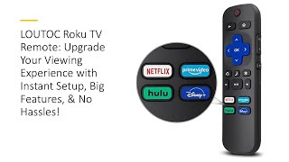 LOUTOC Roku TV Remote Upgrade Your Viewing Experience with Instant Setup Big Features amp No Hassles [upl. by Linder589]