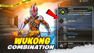 WUKONG  BEST  COMBINATION AFTER UPDATE  FREE FIRE BEST COMBINATION [upl. by Vigen]