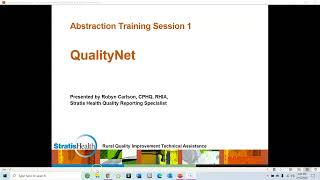 Abstraction Training Session 1  QualityNet [upl. by Hodges]