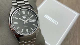 Seiko 5 Automatic Black Dial Men’s Watch SNXS79K1 Unboxing UnboxWatches [upl. by Naerol]