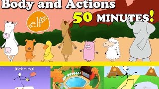 Body Movement Action Songs Collection for Toddlers and Kids  ELF Kids Videos  Episode 1 [upl. by Armallas]