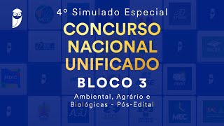 4º Simulado Especial CNU – Bloco 3 Ambiental Agrário e Biológicas – PósEdital – Correção [upl. by Sonaj]