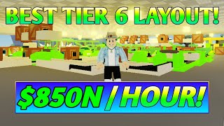 TIER 6 LAYOUT FACTORY SIMULATOR  Roblox Factory Simulator [upl. by Ciapas]