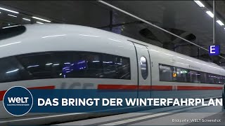 DEUTSCHE BAHN Mehr Züge schnellere Verbindungen und Tarifänderungen [upl. by Bertero741]