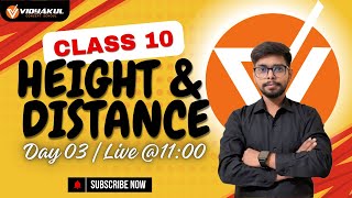 Height amp Distance  Class 10  Chapter 9  NCERT  CBSE 2025  Exercise 91  Part 03  By Raju Sir [upl. by Yadahs]