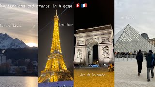 Trafalgar European Whirl pt3 Switzerland  France 4 days Moulin Rouge Eiffel Tower the Louvre [upl. by Baryram]