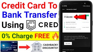 Cred App Se Credit Card Se Paise Kaise Nikale  Transfer Money From Credit Card to Bank Account FREE [upl. by Ellenuahs248]