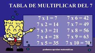 Método para aprender la tabla del 7 Aprobar matemáticas [upl. by Lefkowitz611]